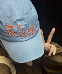 SHEENA（シーナ）の「【8色展開】 My Cat is Rockstar撥水刺繍ナイロンキャップ（キャップ）」