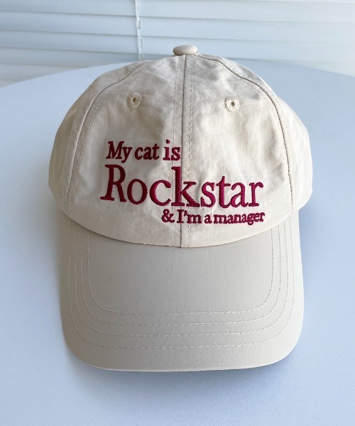 セール】【8色展開】 My Cat is Rockstar撥水刺繍ナイロン