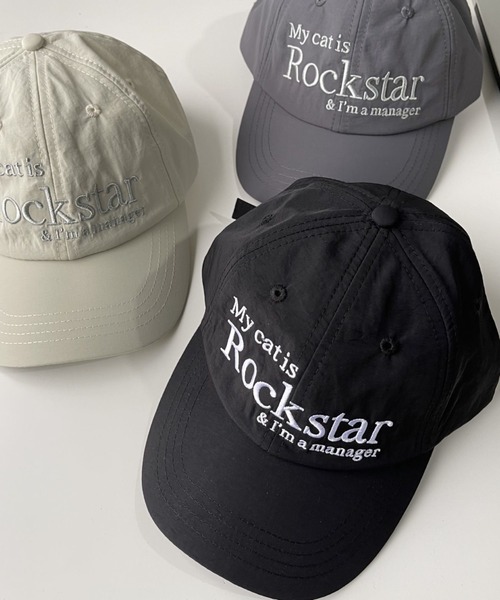 お歳暮 人気 オシャレ 8色展開】 My Rockstar撥水刺繍ナイロンキャップ is Cat 帽子