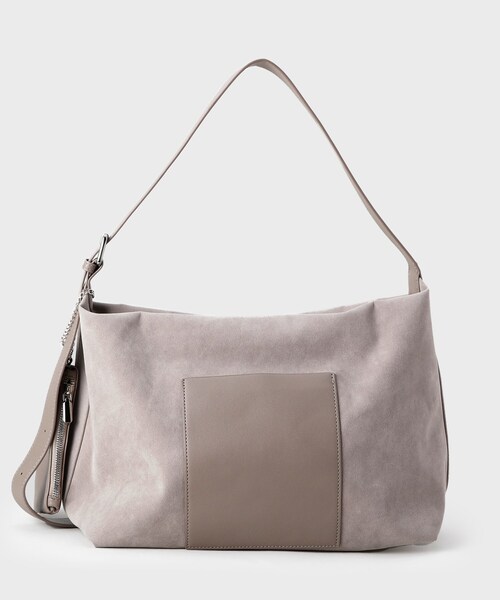 OPAQUE.CLIP(オペークドットクリップ)の「【2WAY/A4サイズ対応】ポーチ付きフェイクスエードショルダーバッグ(ショルダーバッグ・レディース・グレー/ブラウン系その他・00)」の10枚目の写真