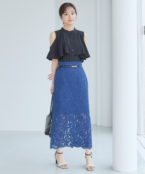 Andemiu(アンデミュウ)の「2WAYスリットブラウス577729(シャツ/ブラウス・レディース・ブラック/オフホワイト/ブラウン・FREE)」の22枚目の写真
