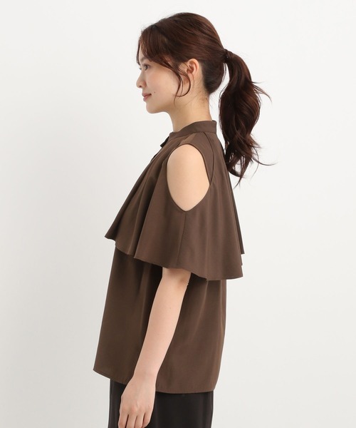 Andemiu(アンデミュウ)の「2WAYスリットブラウス577729(シャツ/ブラウス・レディース・ブラック/オフホワイト/ブラウン・FREE)」の13枚目の写真