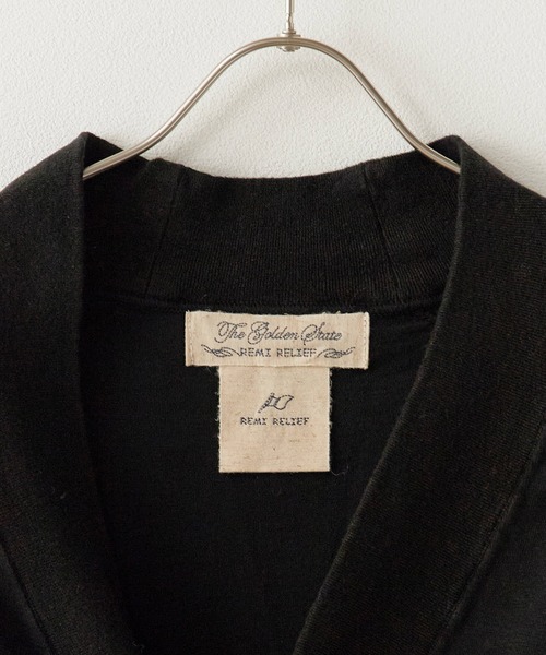 REMI RELIEF（レミレリーフ）の「REMI RELIEF/レミレリーフ ノンストレス綿麻プレーティング天竺 カーディガン（カーディガン/ボレロ・メンズ・キナリ/ブラック/ブラウン・M）」の19枚目の写真