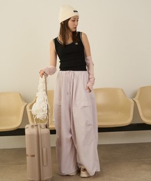 良品✨ 2024年✨SNIDEL✨ウエストゴムバリエパンツ　ピンク　シャカシャカ カーゴパンツ シャカパン ウエストゴム ロングパンツ[品番