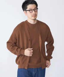 SHIPS: 奥山メリヤス Vネック カーディガン