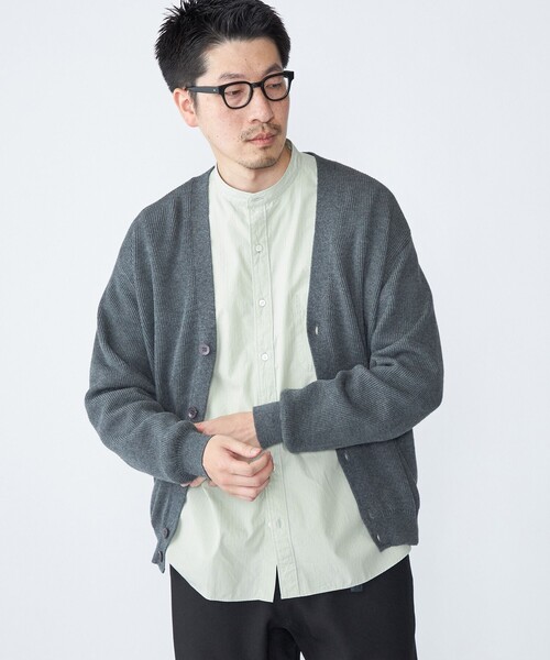 SHIPS: 奥山メリヤス Vネック カーディガン（カーディガン/ボレロ