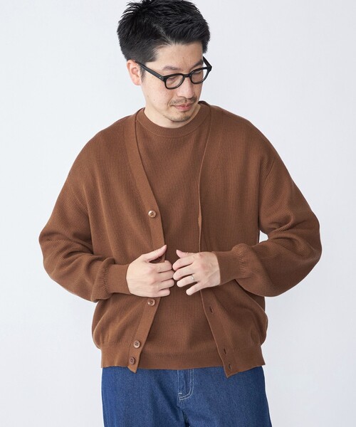 SHIPS(シップス)の「SHIPS: 奥山メリヤス Vネック カーディガン(カーディガン/ボレロ・メンズ・ライトグレー/ネイビー/キャメル・SMALL/MEDIUM/LARGE)」の15枚目の写真