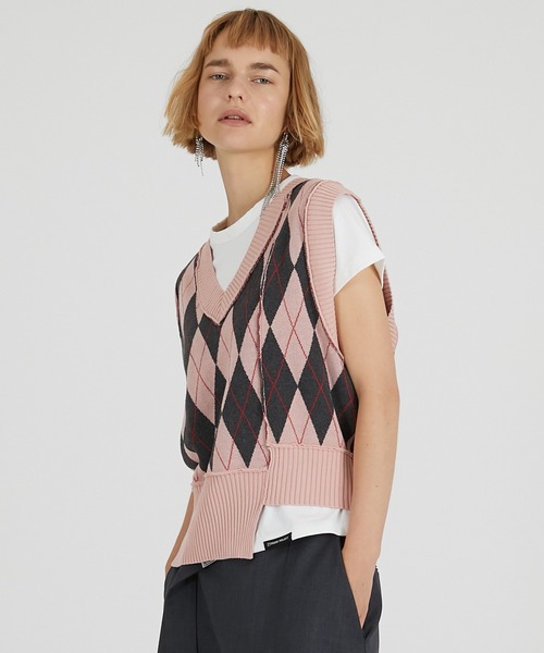 PRANKPROJECT Logo Jacquard Knit ニットベスト PRANKPROJECT Logo Jacquard Knit ニットベスト PRANK PROJECT ベスト