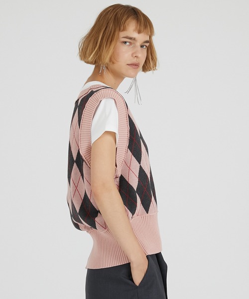 アーガイルニットベスト / Argyle Knit Vest（ベスト）｜PRANK PROJECT
