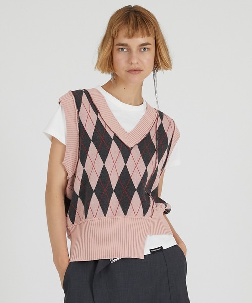 atlast&co Argyle Vest アーガイルベスト　サイズ42 アーガイルニットベスト / Argyle Knit Vest（ベスト）｜PRANK PROJECT