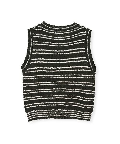 marjour（マージュール）の「SLUB BORDER KNIT TANKTOP（ニット/セーター・レディース・ブラック/オフホワイト・M）」の21枚目の写真