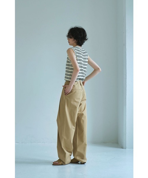 marjour（マージュール）の「SLUB BORDER KNIT TANKTOP（ニット/セーター・レディース・ブラック/オフホワイト・M）」の7枚目の写真