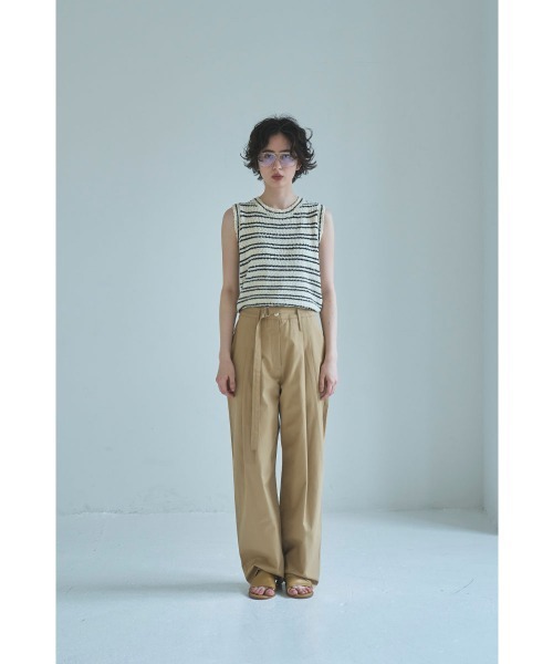 marjour（マージュール）の「SLUB BORDER KNIT TANKTOP（ニット/セーター・レディース・ブラック/オフホワイト・M）」の15枚目の写真