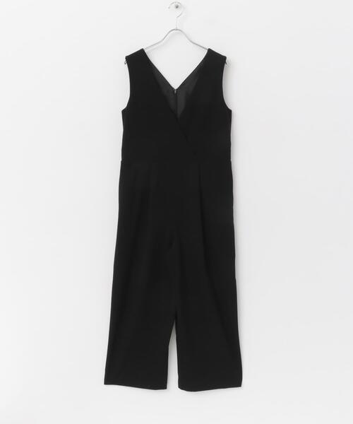 URBAN RESEARCH ROSSO WOMEN（アーバンリサーチ　ロッソ）の「イージーケアVネックオールインワン（サロペット/オーバーオール・レディース・ブラック/グレー・36/38）」の8枚目の写真