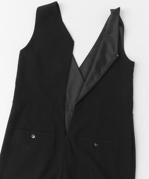 URBAN RESEARCH ROSSO WOMEN（アーバンリサーチ　ロッソ）の「イージーケアVネックオールインワン（サロペット/オーバーオール・レディース・ブラック/グレー・36/38）」の11枚目の写真