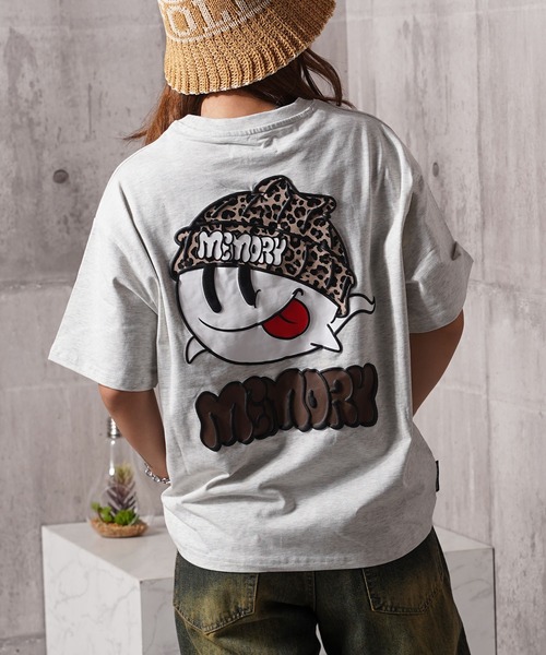 MEMORY】ヒョウ柄 オバケ S/S Tシャツ / Leopard print ghost small