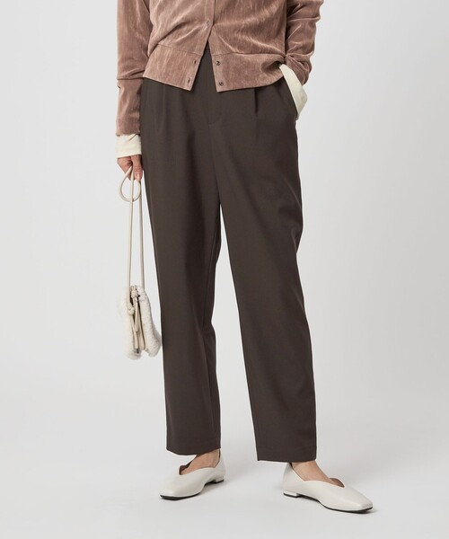 green label relaxing（グリーンレーベルリラクシング）の「［size SHORT/TALLあり］オルマイ ツイル テーパードパンツ（その他パンツ・レディース・ブラック/ベージュ/ダークブラウン/ピンク・SHORT/34/36/38/40/42/44/TALL）」の3枚目の写真