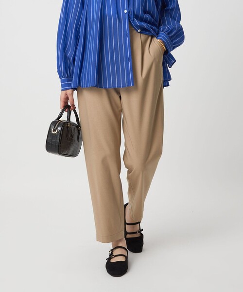 green label relaxing（グリーンレーベルリラクシング）の「［size SHORT/TALLあり］オルマイ ツイル テーパードパンツ（その他パンツ・レディース・ブラック/ベージュ/ダークブラウン/ピンク・SHORT/34/36/38/40/42/44/TALL）」の4枚目の写真