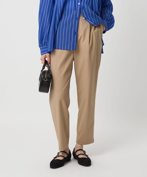 green label relaxing（グリーンレーベルリラクシング）の「［size SHORT/TALLあり］オルマイ ツイル テーパードパンツ（その他パンツ・レディース・ブラック/ベージュ/ダークブラウン/ピンク・SHORT/34/36/38/40/42/44/TALL）」の6枚目の写真