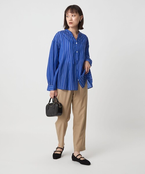 green label relaxing（グリーンレーベルリラクシング）の「［size SHORT/TALLあり］オルマイ ツイル テーパードパンツ（その他パンツ・レディース・ブラック/ベージュ/ダークブラウン/ピンク・SHORT/34/36/38/40/42/44/TALL）」の7枚目の写真