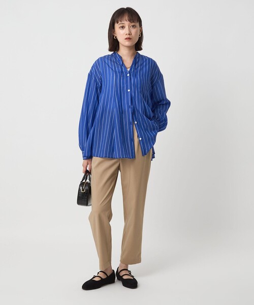 green label relaxing（グリーンレーベルリラクシング）の「［size SHORT/TALLあり］オルマイ ツイル テーパードパンツ（その他パンツ・レディース・ブラック/ベージュ/ダークブラウン/ピンク・SHORT/34/36/38/40/42/44/TALL）」の8枚目の写真