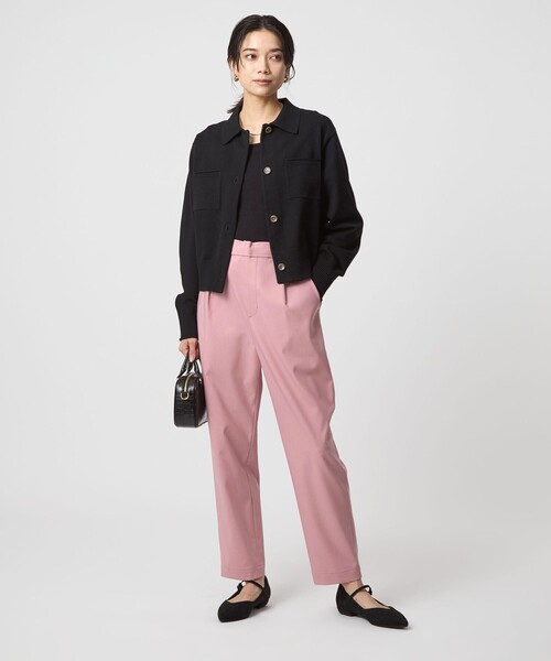 green label relaxing（グリーンレーベルリラクシング）の「［size SHORT/TALLあり］オルマイ ツイル テーパードパンツ（その他パンツ・レディース・ブラック/ベージュ/ダークブラウン/ピンク・SHORT/34/36/38/40/42/44/TALL）」の17枚目の写真