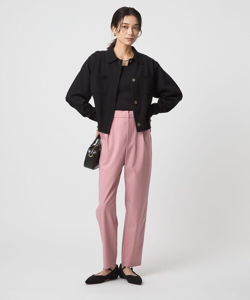 green label relaxing（グリーンレーベルリラクシング）の「［size SHORT/TALLあり］オルマイ ツイル テーパードパンツ（その他パンツ・レディース・ブラック/ベージュ/ダークブラウン/ピンク・SHORT/34/36/38/40/42/44/TALL）」の18枚目の写真