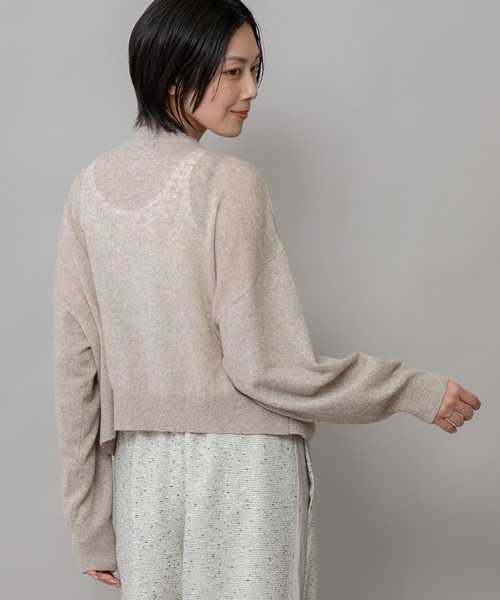 Munich（ミューニック）の「12GGアーガイルニットプルオーバー（ニット/セーター・レディース・チャコールグレー/グレー/ライトベージュ・FREE）」の6枚目の写真