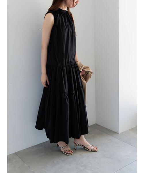 Te chichi（テチチ）の「ナイロンティアードワンピース（ワンピース・レディース・カーキ/ブラック/イエロー・F）」の2枚目の写真