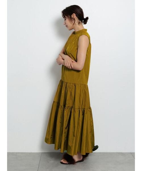 Te chichi（テチチ）の「ナイロンティアードワンピース（ワンピース・レディース・カーキ/ブラック/イエロー・F）」の20枚目の写真