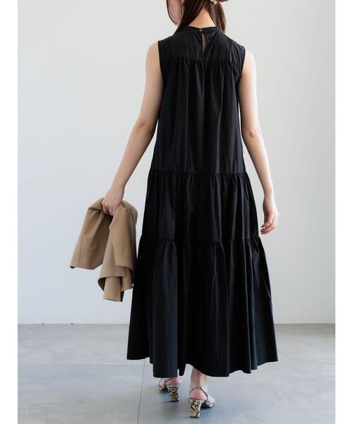 Te chichi（テチチ）の「ナイロンティアードワンピース（ワンピース・レディース・カーキ/ブラック/イエロー・F）」の4枚目の写真