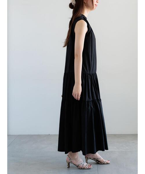 Te chichi（テチチ）の「ナイロンティアードワンピース（ワンピース・レディース・カーキ/ブラック/イエロー・F）」の7枚目の写真