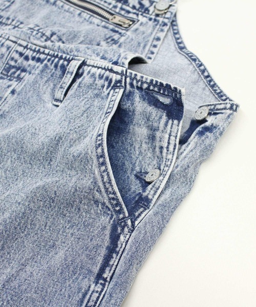 RNA（アールエヌエー）の「O0746 カットレングスオーバーオール（サロペット/オーバーオール・レディース・ケミカルウォッシュ/インディゴブルー・MEDIUM）」の11枚目の写真