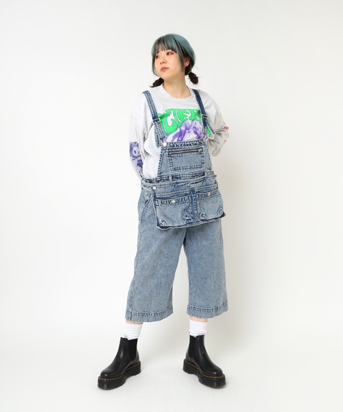 RNA（アールエヌエー）の「O0746 カットレングスオーバーオール（サロペット/オーバーオール・レディース・ケミカルウォッシュ/インディゴブルー・MEDIUM）」の18枚目の写真