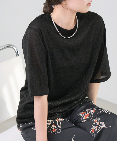 イエナ Tシャツ/カットソー ラメ Tシャツ（Tシャツ/カットソー）｜IENA（イエナ）の