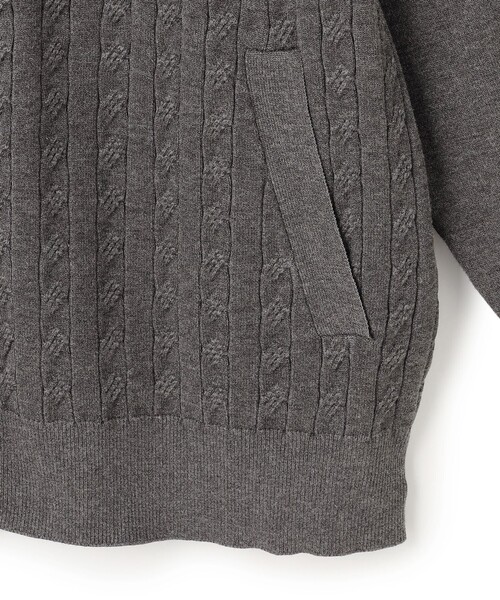J.PRESS(ジェイプレス)の「羽織るだけで整う大人の品格【ストレッチ / イージーケア】【FLEX YARN】ケーブルニット ブルゾンライク カーディガン(カーディガン/ボレロ・メンズ・ブラウン系/ネイビー系/グレー系・X-LARGE/LARGE/MEDIUM)」の22枚目の写真