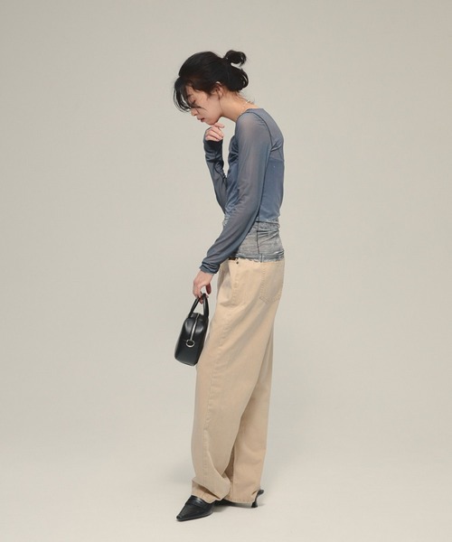 eL（エル）の「【eL】Switch Chino Pants/593302（デニムパンツ・レディース・ベージュ系その他/ライトベージュ/カーキ系・SMALL/MEDIUM）」の5枚目の写真