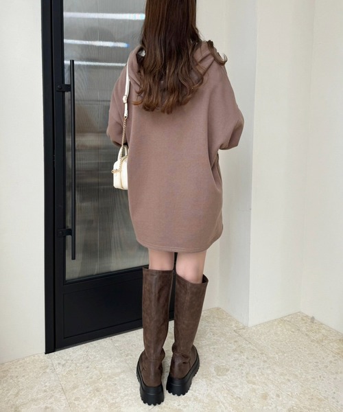 one after another NICE CLAUP（ワンアフターアナザーナイスクラップ）の「ビッグシルエットパーカー（パーカー・レディース・モカ/オートミール/ベージュ/チャコールグレー・FREE）」の21枚目の写真