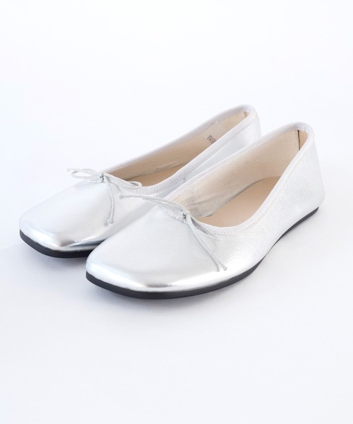 REMME（レメ）の「【REMME】スムーススクエアバレエシューズ（バレエシューズ・レディース・シルバー・36/37）」の9枚目の写真