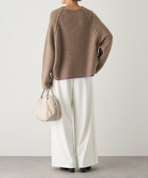 BEARDSLEY（ビアズリー）の「ニットツイルドロストパンツ（その他パンツ・レディース・ブラック/ホワイト・0/1）」の15枚目の写真