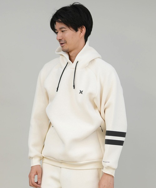Hurley （ハーレー）の「Hurley/ハーレー プルオーバー パーカー スウェット フーディー 保温 ストレッチ 吸水速乾 PHANTOM SWEAT BLOCK PARTY HOODIE MUFF252001（パーカー・メンズ・オフホワイト/グレイッシュベージュ/ブラック・L/M/S）」の6枚目の写真