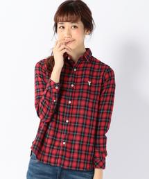 coen | ダブルガーゼミニチェックレギュラーシャツ(シャツ/ブラウス)