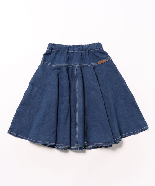 HAKKA KIDS（ハッカキッズ）の「[ジュニアサイズ]7オンスストレッチデニムフレアスカート（デニムスカート・キッズ・ネイビー・140cm/150cm）」の2枚目の写真