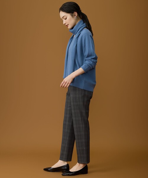 自由区(ジユウク)の「TRギャバ裏起毛チェック柄テーパード パンツ(その他パンツ・レディース・ブラウン系4/グレー系4・42/40/38/36)」の8枚目の写真