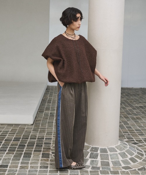 AIC.（エーアイシー）の「ループツイードオーバーサイズベスト（ベスト・レディース・グレー/ブラウン・FREE）」の16枚目の写真