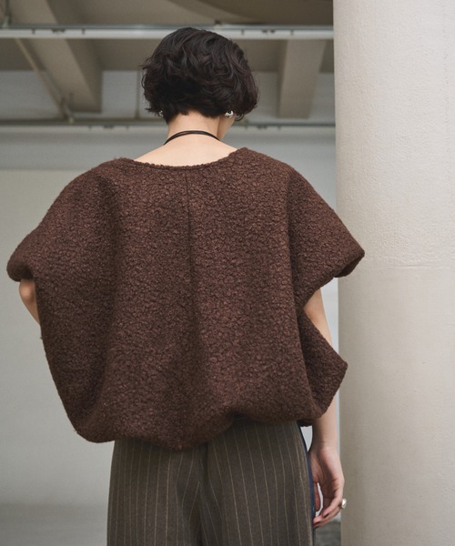 AIC.（エーアイシー）の「ループツイードオーバーサイズベスト（ベスト・レディース・グレー/ブラウン・FREE）」の19枚目の写真