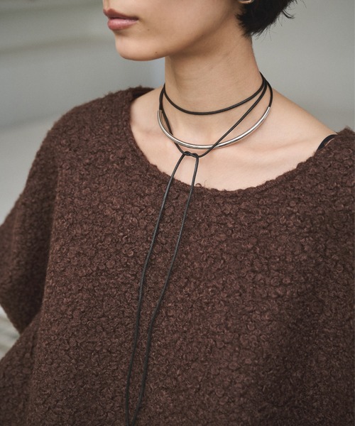 AIC.（エーアイシー）の「ループツイードオーバーサイズベスト（ベスト・レディース・グレー/ブラウン・FREE）」の6枚目の写真