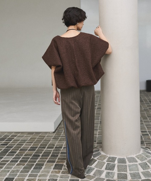 AIC.（エーアイシー）の「ループツイードオーバーサイズベスト（ベスト・レディース・グレー/ブラウン・FREE）」の14枚目の写真