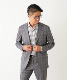 MEN'S MELROSE | プリントテックジャージ コンフォートジャケット(セットアップ可)(テーラードジャケット)