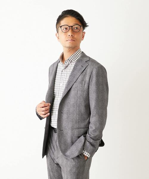 MEN'S MELROSE（メンズメルローズ）の「プリントテックジャージ コンフォートジャケット(セットアップ可)（テーラードジャケット・メンズ・ネイビー/グレー・4/3/5/2）」の13枚目の写真